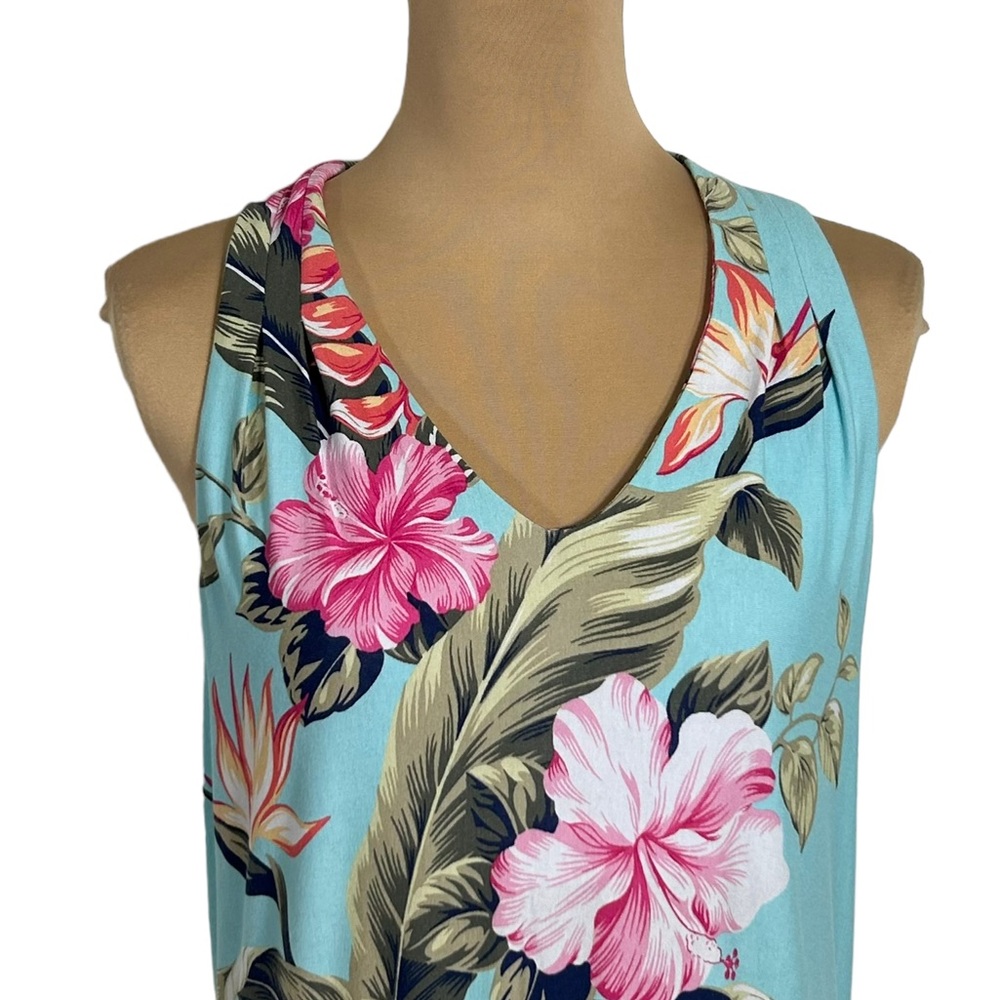 Tommy Bahama Turquoise Floral Halter Dress - Picture 4 of 10